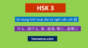 Ngữ pháp HSK 3 Sử dụng linh hoạt đại từ nghi vấn với 就
