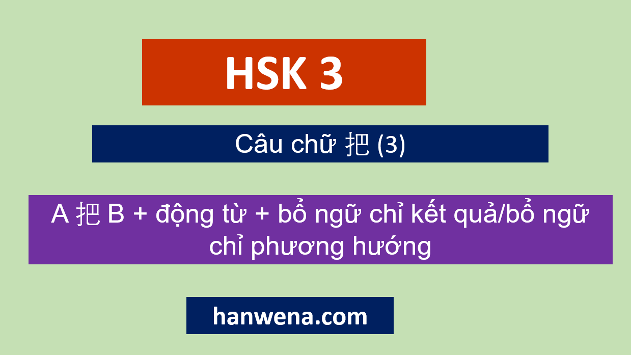 Ngữ pháp Tiếng Trung HSK 3 Câu chữ 把 (3)